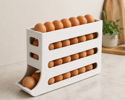 Viresta Essentials 4-Layer Automatic Rolling Egg Storage Rack – 30 Egg Capacity